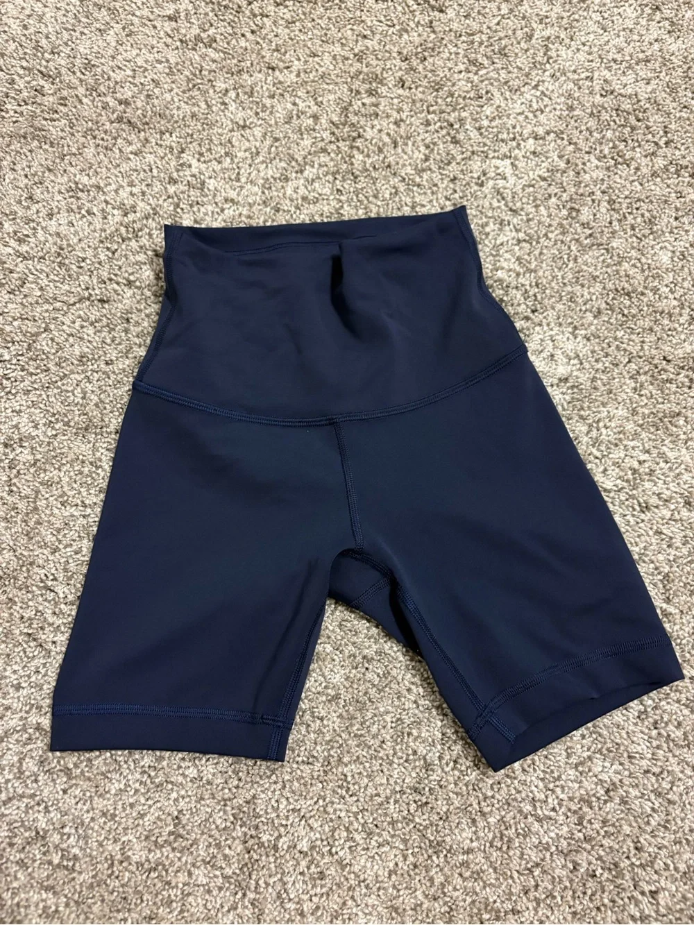 lululemon High-Rise Navy Blue Bike Shorts size 0 short length